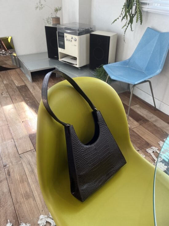 Leather integrated shoulder bag