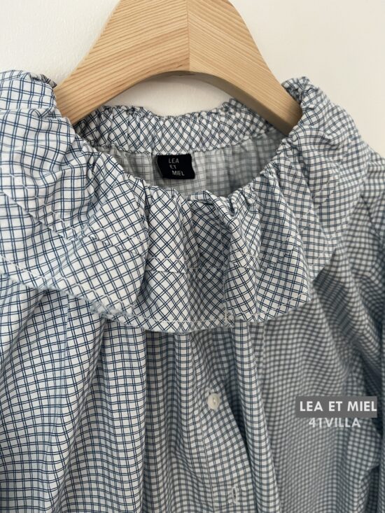 MONO BLOUSE (LIGHT BLUE CHECK)