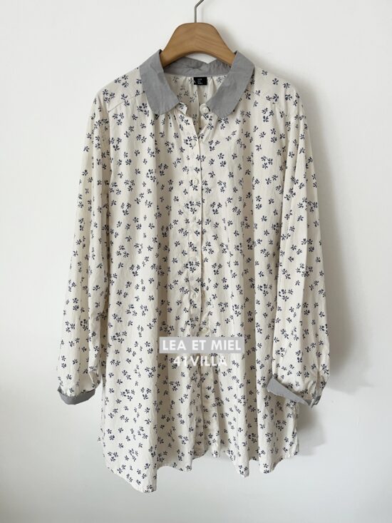 COMBI LONG SHIRT (FLORAL GREY)