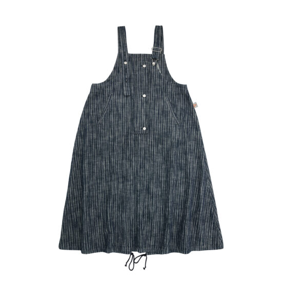 STRIPE DENIM OVERALL SKIRT-IN