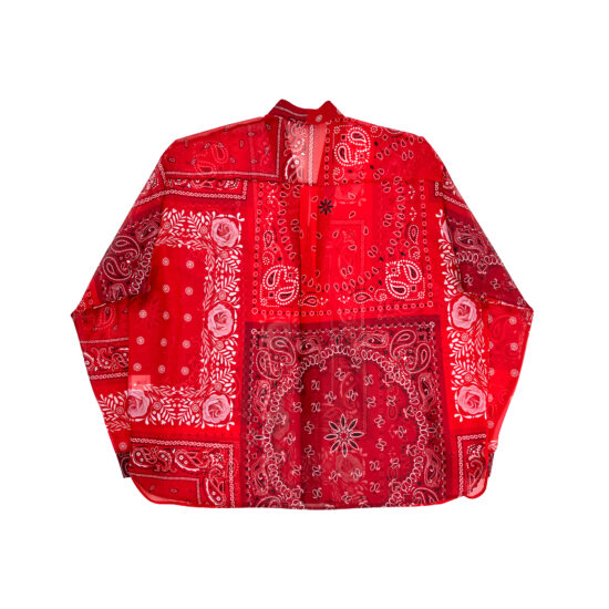 BANDANA SHEER NO COLLAR SHIRT-R.R