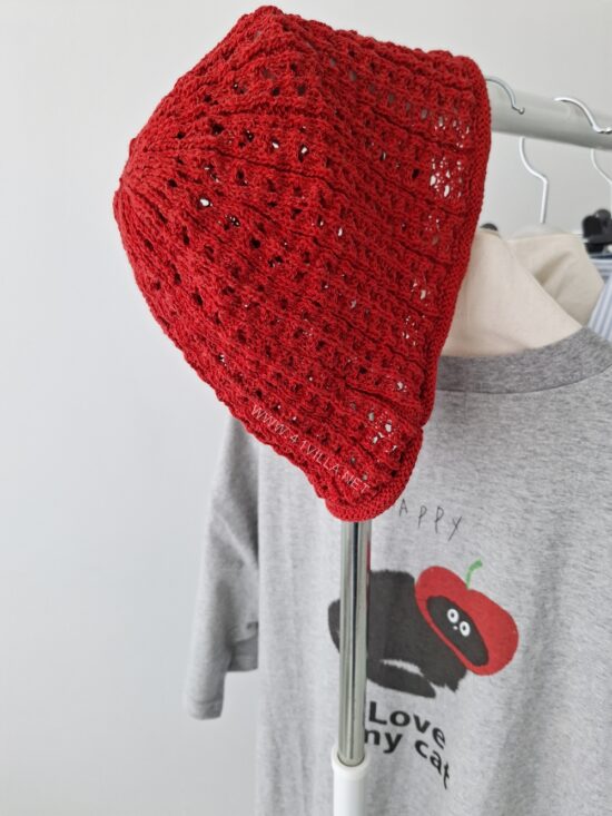 RED CROCHET BEANIE