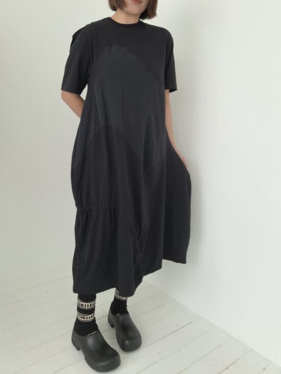 BLACK PANELLED DRESS