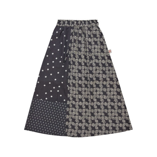 PATCHWORK SKIRT-BK