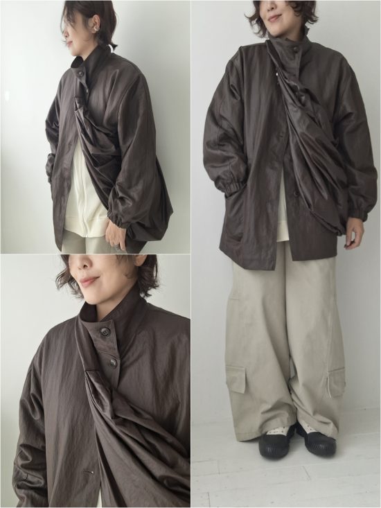 NEW NYLON COAT (BROWN)